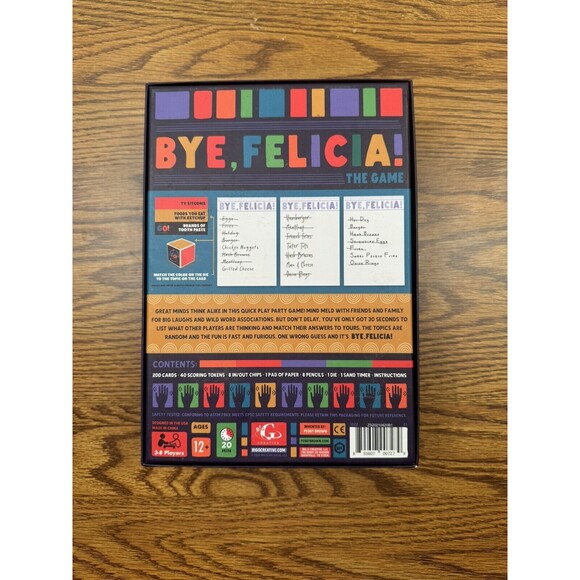 Bye Felicia! The Game Party Board Card Game 3 - 8 Players Brand New in Box - Picture 10 of 10